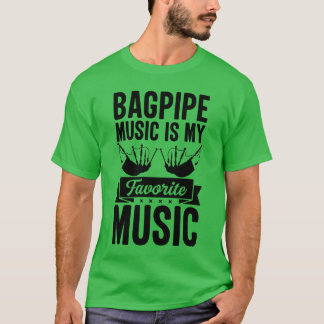 Doedelmuziek is mijn favoriete muziek Doedelzak T-shirt