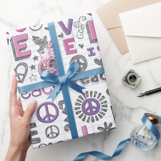 Doedels van vrede en liefde cadeaupapier (Geschenken)