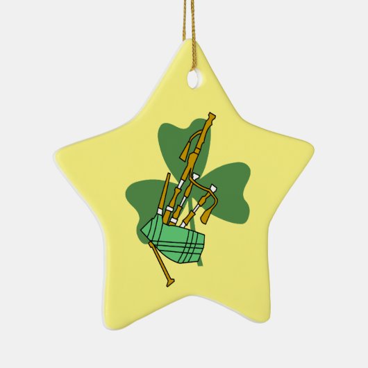 doedelzak Shamrock Keramisch Ornament (Rechts)