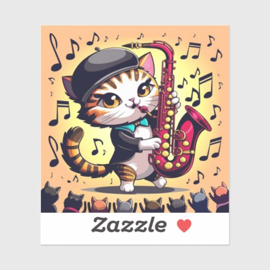 doedelzak spelen kat sticker (Vel)