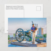 Doedelzakken bij Sunset Briefkaart (Voorkant / Achterkant)