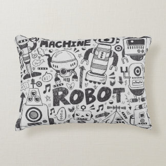 doedle robot element , illustrator line tools teke accent kussen