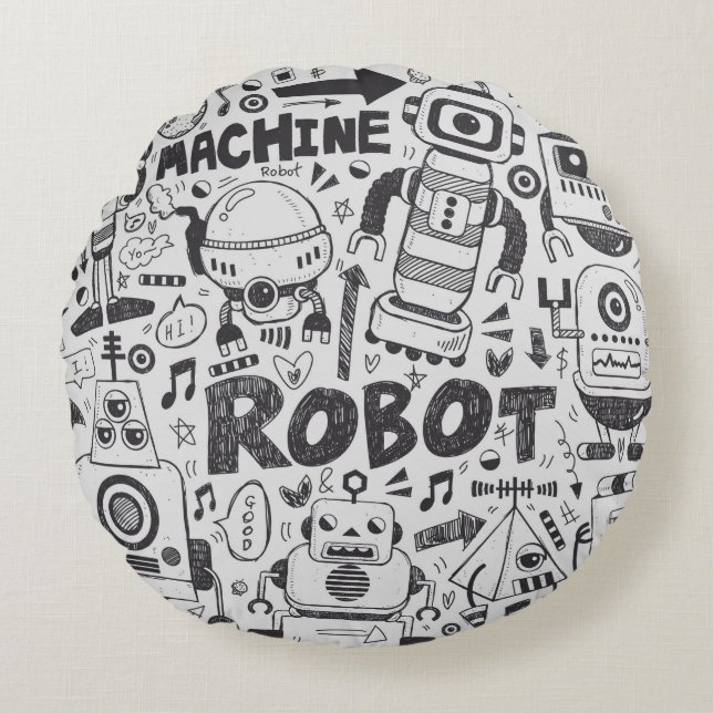 doedle robot element , illustrator line tools teke rond kussen (Voorkant)