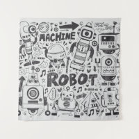 doedle robot element , illustrator line tools teke