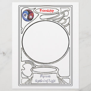 Doedling op het symbool van vriendschap flyer