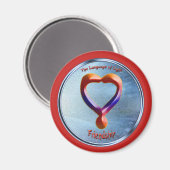 Doedling op het symbool van vriendschap magneet (Voorkant / Achterkant)