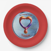 Doedling op het symbool van vriendschap papieren bordje (Voorkant)