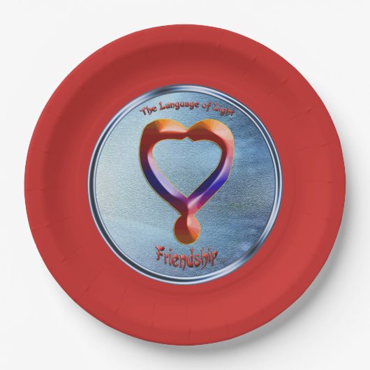 Doedling op het symbool van vriendschap papieren bordje (Voorkant)