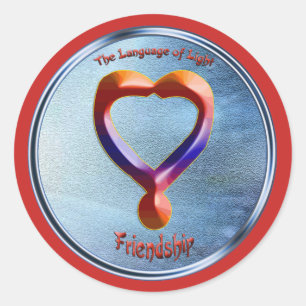 Doedling op het symbool van vriendschap ronde sticker