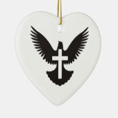 Doef met Cross Ceramic Ornament (Rechts)