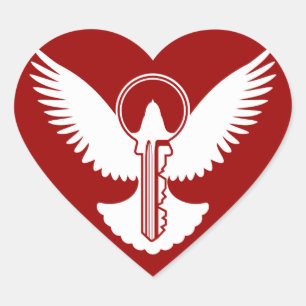 Doef met Sleutel Hart Sticker
