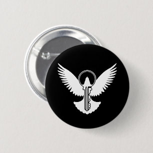 Doef met Sleutel Ronde Button 5,7 Cm