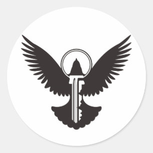 Doef met Sleutel Ronde Sticker
