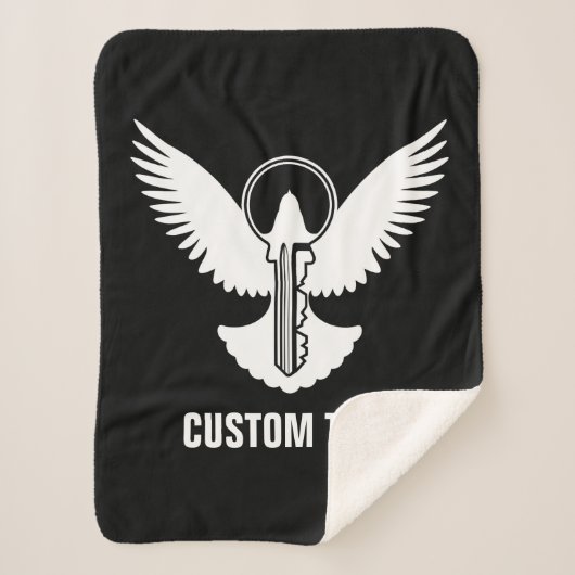 Doef met Sleutel Sherpa Deken (Voorkant)