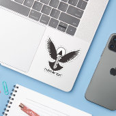 Doef met Sleutel Sticker (Laptop met iPhone)