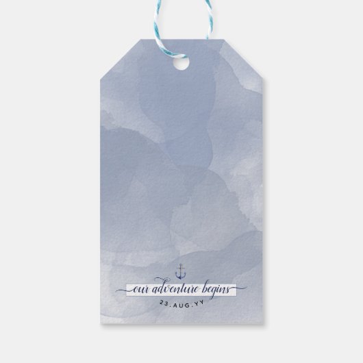 #DoeHetZelf #Bruiloft #NautischeAquarel #AnkerFavo Cadeaulabel (Achterkant)