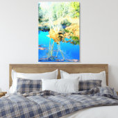 doek met deksel van een waterig watersgat canvas afdruk (Insitu (Slaapkamer))