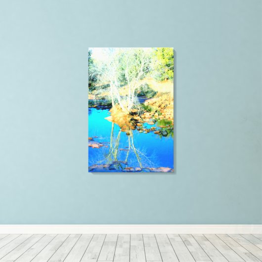 doek met deksel van een waterig watersgat canvas afdruk (Insitu (Houten vloer))