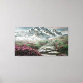 doek met doek omwikkeld in een bergtraject canvas afdruk (Voorkant)