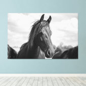doek met paardenkop canvas afdruk (Insitu (Houten vloer))