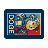 Doekoetsen in Astronaut Doge to the Moon Crypto Fu Magneet (Horizontaal)