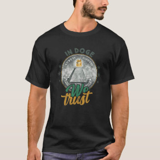 Doekoetsen in Doge We vertrouwen op Funny Crypto C T-shirt