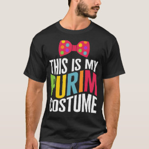 Doel Dit is mijn purim Costume Bow Stropdas Joodse T-shirt
