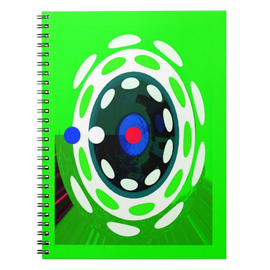 Doel, groene abstracte kunst notitieboek (Voorkant)