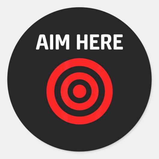 Doel hier richten ronde sticker (Voorkant)