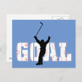 Doel - IJshockeyscore - Sportgeschenken Briefkaart (Voorkant / Achterkant)