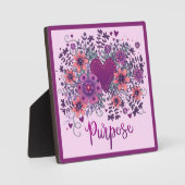 Doel Inspirerend Hart Bloemen  Fotoplaat (Voorkant)