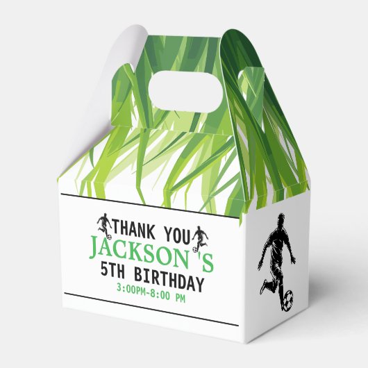 Doel! Voetbal 5e verjaardag Bedankdoosjes (Voorkant Zijde)