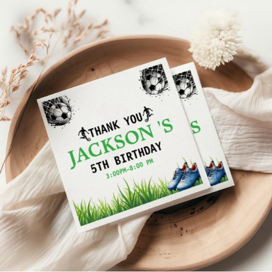 Doel! Voetbal 5e verjaardag Servet