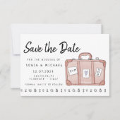Doelbruiloftskoffer Opslaan datumkaart Save The Date (Voorkant)