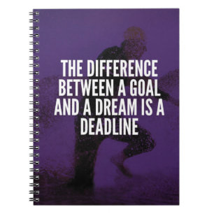 Doelen, dromen en deadline - Workout Motivatie Notitieboek