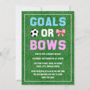 Doelen of Bogen Football Gender Reveal Kaart