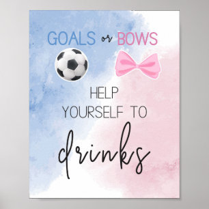Doelen of bogen Help jezelf aan drinken Poster