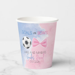 Doelen of bogen onthullen genderfeest papieren bekers