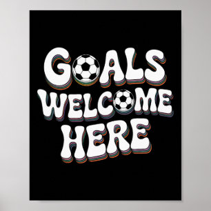 Doelen Welkom Hier Retro Voetbal _2 Poster