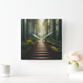 "Doelgerichte reis" wandklok Vierkante Klok (Huis)