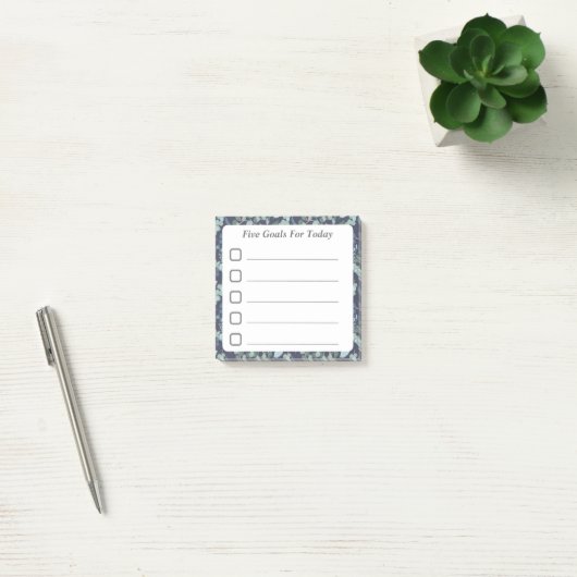 Doelinstelling Checklist Blauwe Blauwgroen vulling Post-it® Notes (Kantoor)