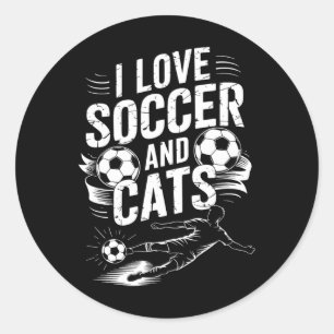 Doelman Speler En Coach Team, Ik Hou Van Voetbal A Ronde Sticker