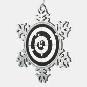 Doelpraktijk Tin Sneeuwvlok Ornament (Rechts)