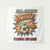 Doelpunt Geniesd Stadion Explodeerde Wandkleed (Voorkant)