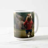 Doelpuntenmaker Capybara: de ultieme voetbalster! Koffiemok (Voorkant rechts)