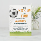 Doelpuntenmaker Voetbal Verjaardag Uitnodiging (Staand voorkant)