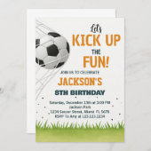 Doelpuntenmaker Voetbal Verjaardag Uitnodiging (Voorkant / Achterkant)