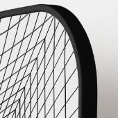 Doelraster Zwart & Wit Pickleball Paddle (Links Detail)
