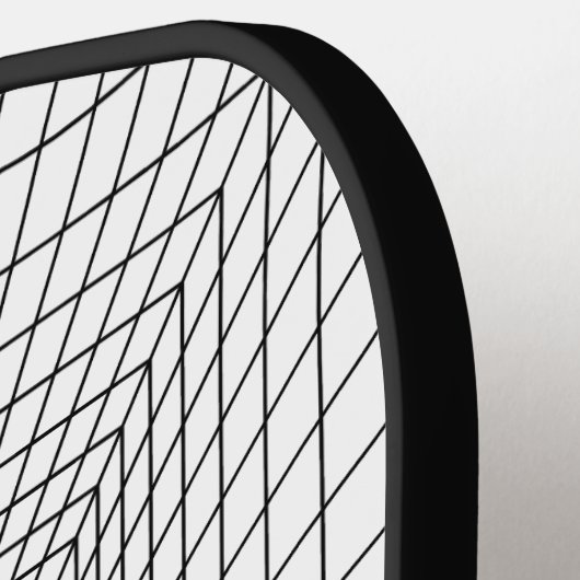 Doelraster Zwart & Wit Pickleball Paddle (Links Detail)