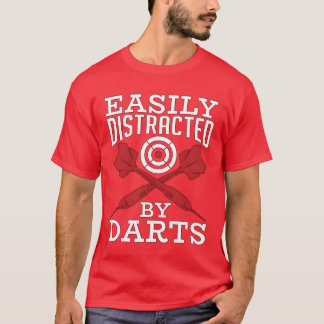 Doelsporten gemakkelijk afgeleid door darts roos t-shirt